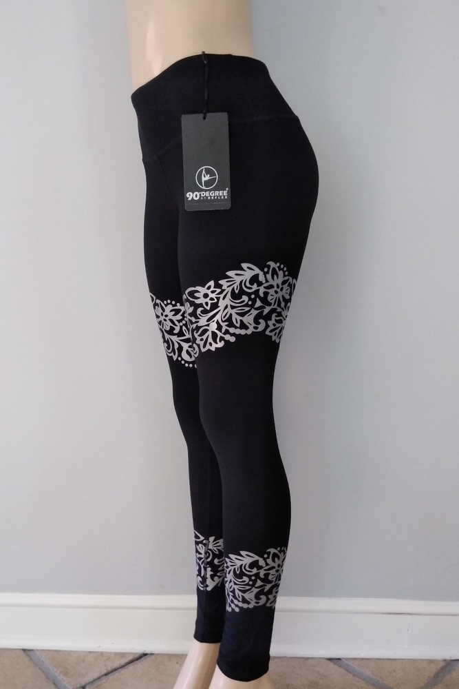90 Degree by Reflex color contrast Design Leggings
